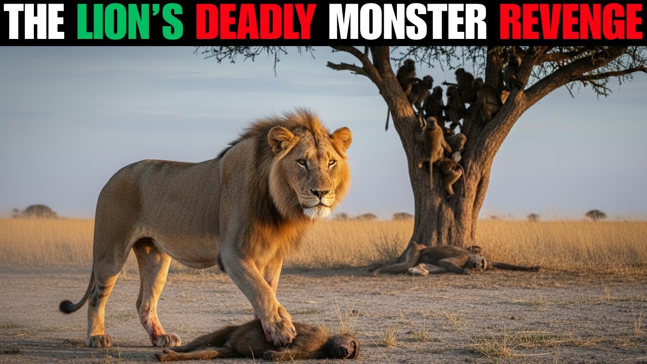 Baboon Stole A Lion Cub And Raised It-2 Years Later The Results Were TERRIFYING