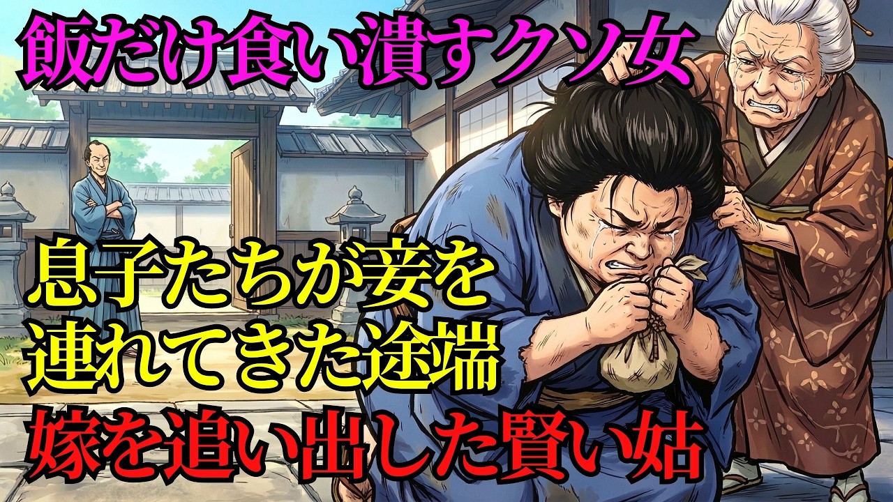 「飯だけ食い潰すクソ女！」息子たちが妾を連れてきた途端、嫁を追い出した賢い姑 | 野談 | 時代劇 | 昔話 | 説話 | 民話
