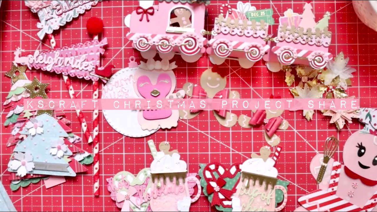 Поделиться проектом | Новый выпуск рождественских штампов от KSCraft | 3D-поезд, бирки, украшения...