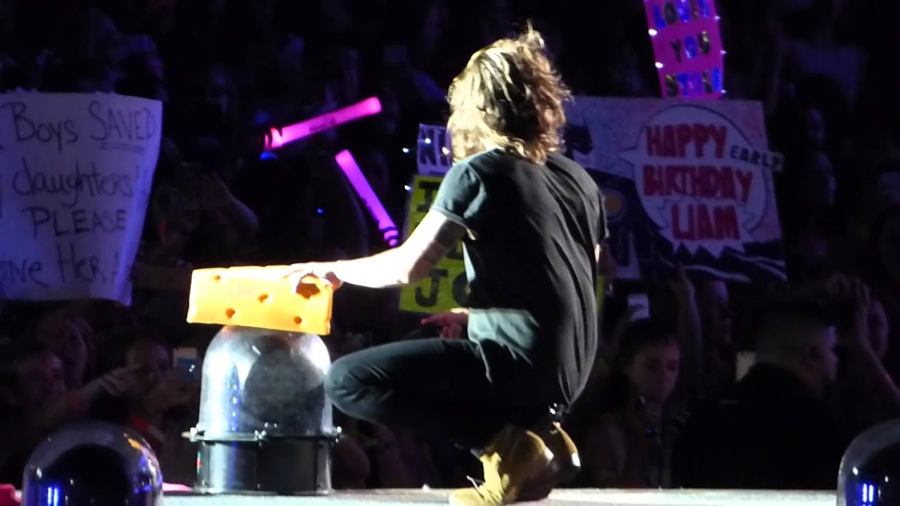 Liam wearing a chicken hat/tutu etc & Story Of My Life - Soldier Field, Chicago 8/23/15