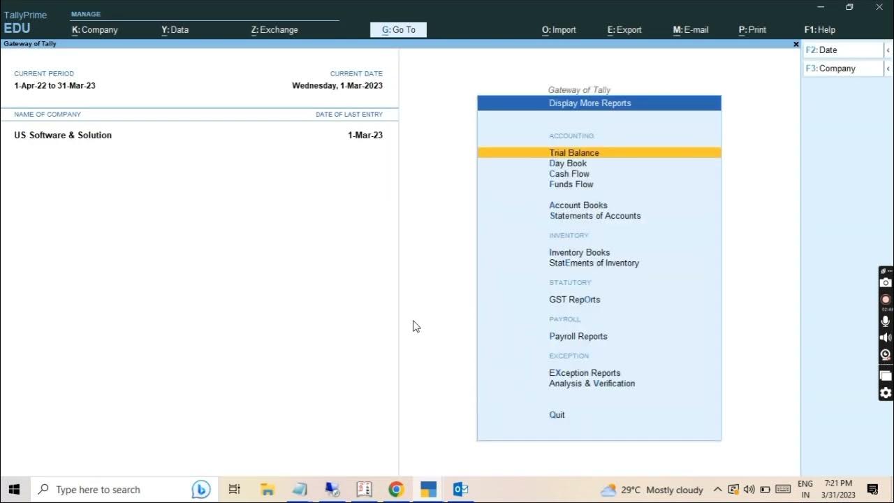 Tally edit log demo youtube