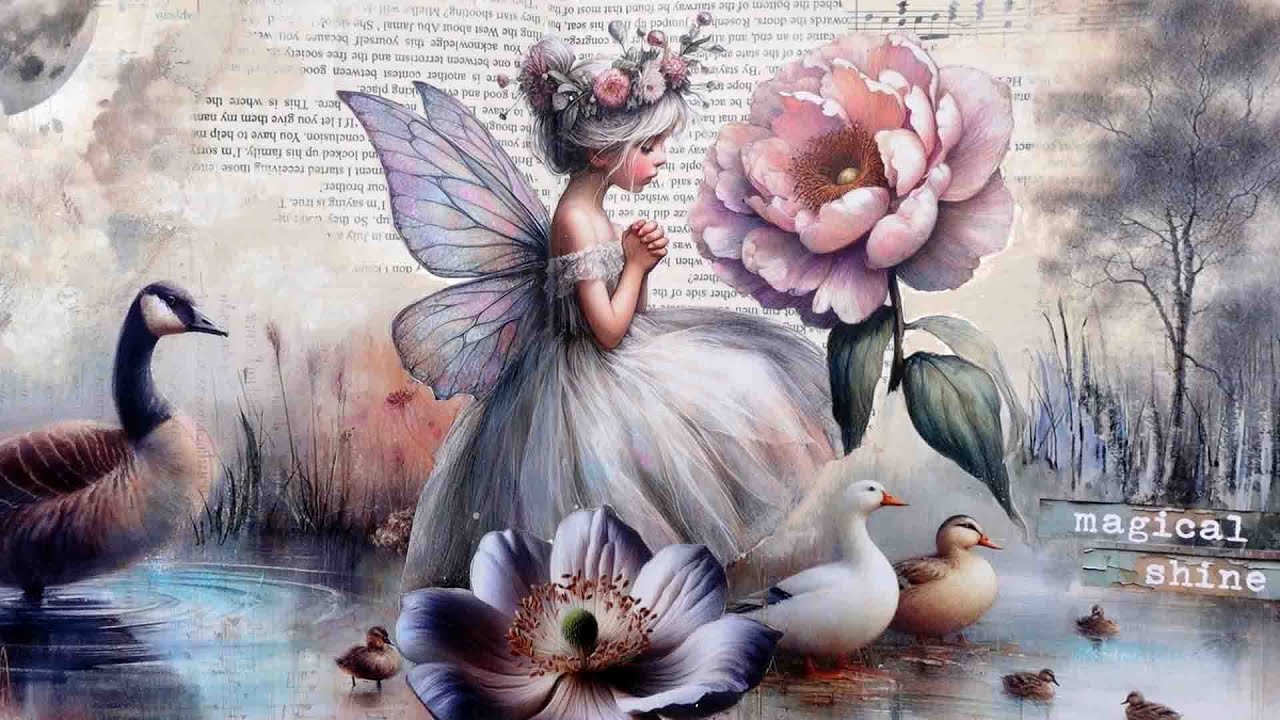 💜 How I BLEND 'Animalia' Book Pages & Rice Paper into my collage journal page 