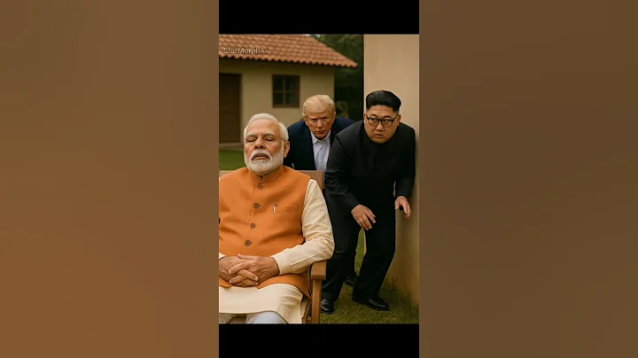 Trump and Kim Caught by Modi #funny #trump #modi #kimjongun #politicalhumor #shorts