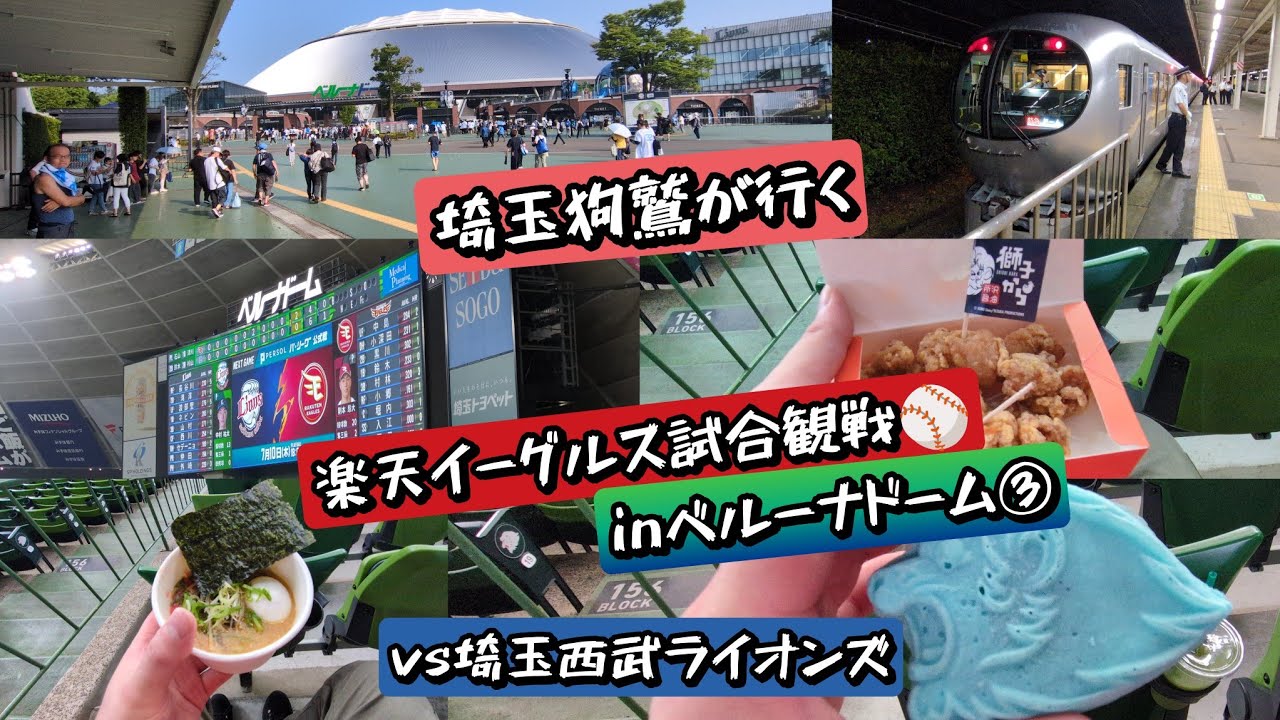 【プロ野球企画第10弾】埼玉狗鷲が行く楽天イーグルス試合観戦inベルーナドーム③(vs埼玉西武ライオンズ)