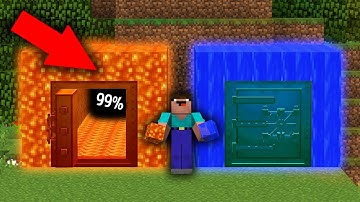 Minecraft NOOB vs PRO: WHY NOOB BUILD THIS SUPER LAVA vs WATER BUNKER? Challenge 100% trolling