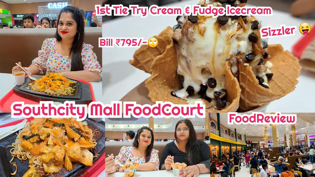 |Southcity Mall Food Court visit|Haka  Sizzler 1st Time Try 😊Cream & Fudge Icecream @FoodReview Vlog
