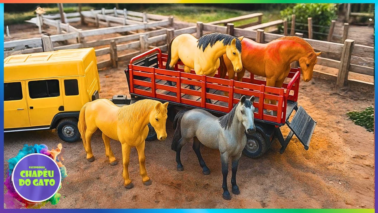 FAZENDA DE BRINQUEDO BUSCANDO OS CAVALOS PARA DOMAR!
