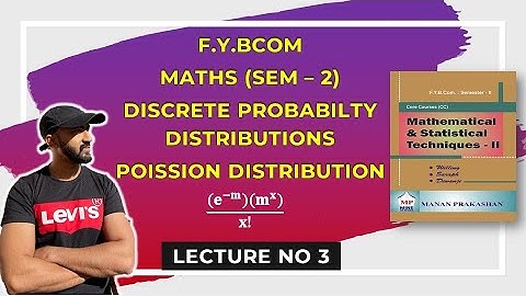 F.Y.Bcom Discrete Probability Distribution || maths SEM 2 || Munbai University || Siraj Shaikh ||