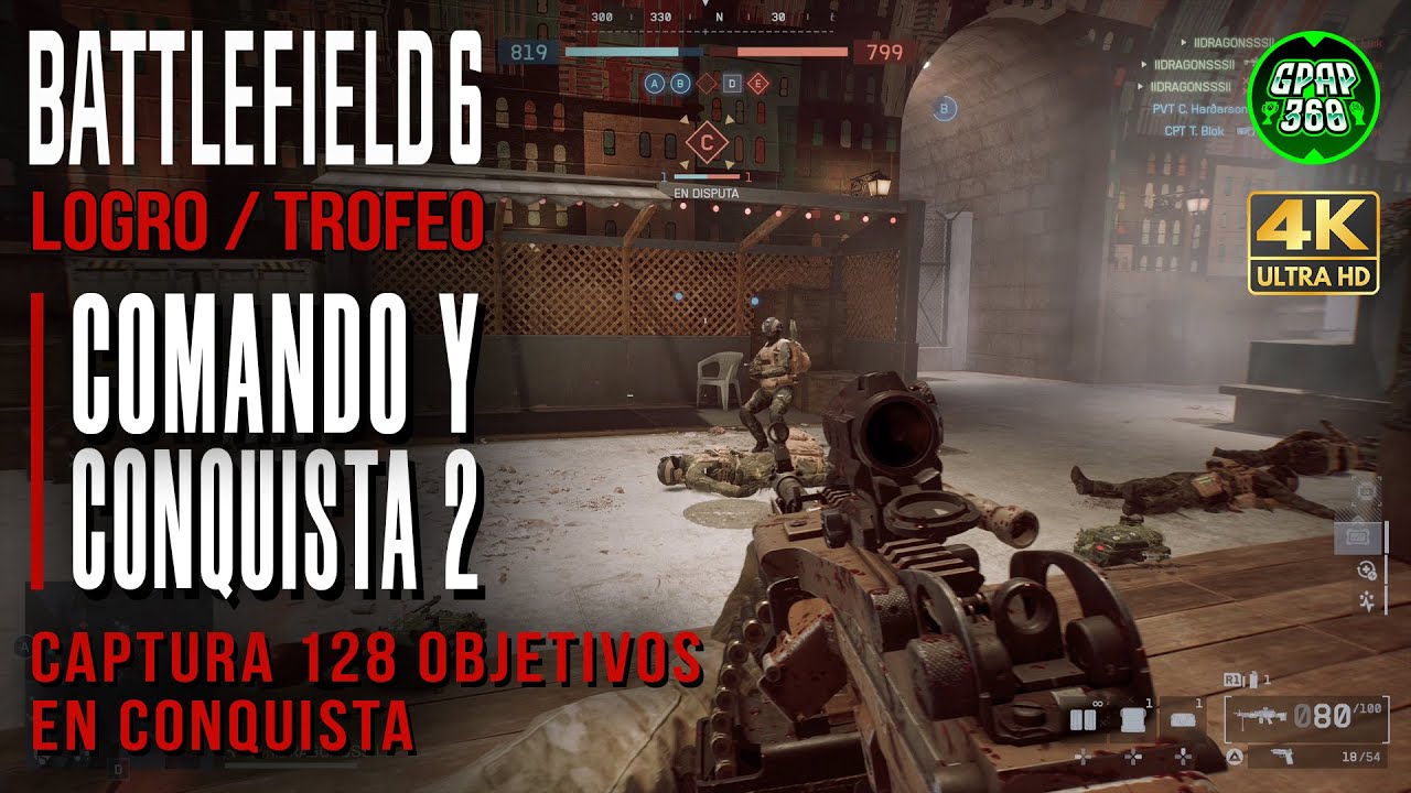 Battlefield 6 | Logro / Trofeo: Comando y Conquista 2 (Capturar 128 objetivos en Conquista) BOTS