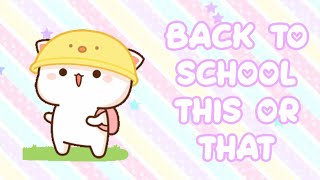 Back to School Kawaii Cutecore This or That 🎀📚🍓