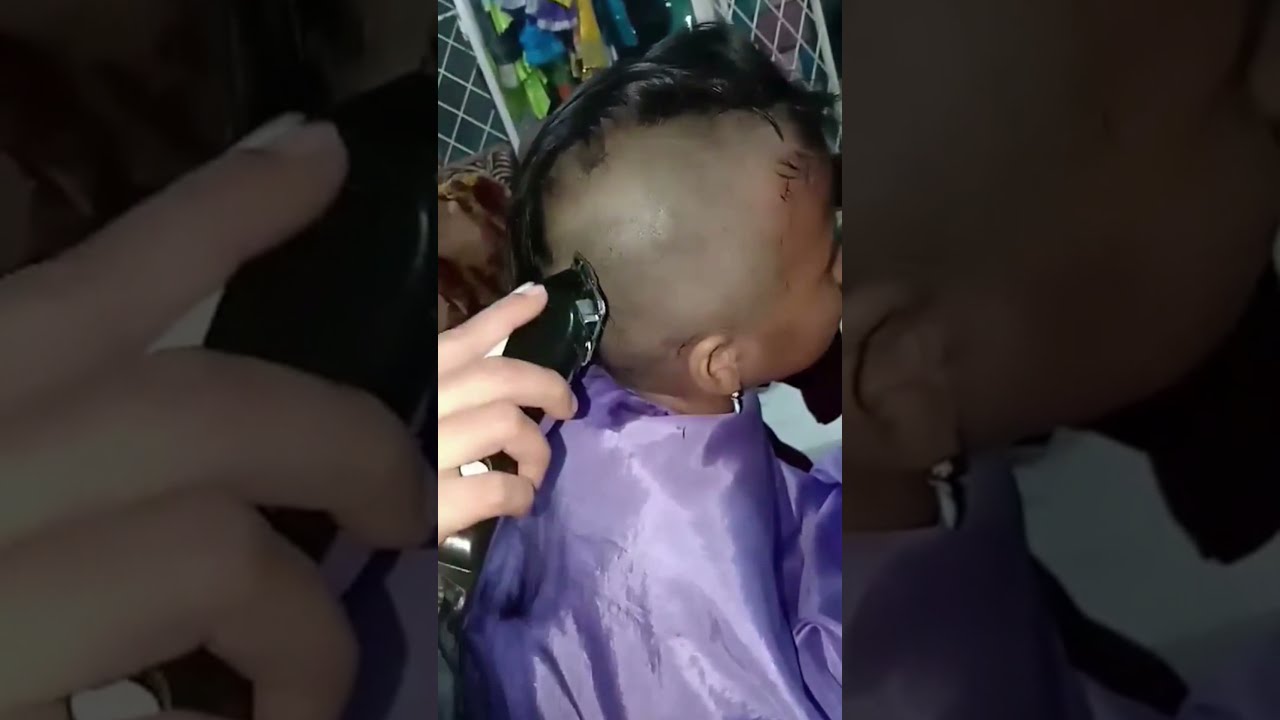 SATU KELUARGA MINTA DI CUKUR RAMBUTNYA