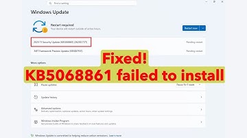 How to Fix Update KB5068861 Not Installing On Windows 11 Version 25H2/24H2