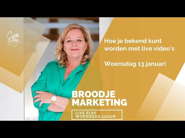 Broodje Marketing; 3 tips om groot te worden met Live Stream video