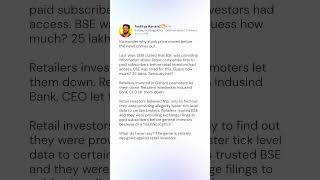 The game is entirely designed against retail investors #sebi #nse #bse #share #stockmarket #india