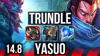 TRUNDLE vs YASUO (TOP) | 7 solo kills | BR Master | 14.8