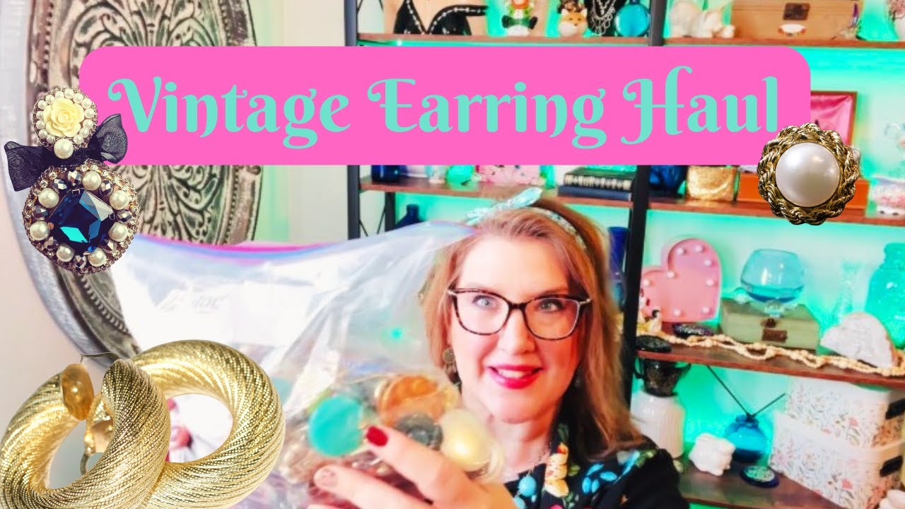 VINTAGE ANTIQUE Earrings Jewelry Estate Collection Auction Finds for