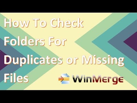 How to check identical folders for missing or duplicate files with WinMerge