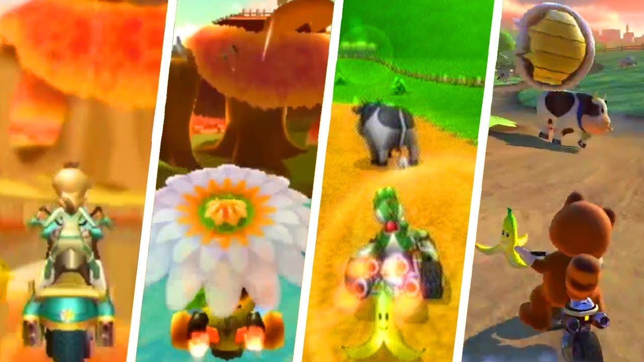 Evolution Of Mario Kart Wii Retro Tracks 08 18 Youtube