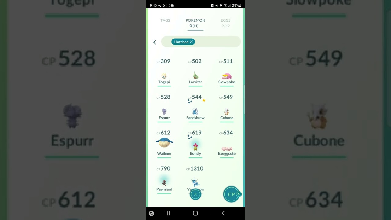 I hatched a shiny bonsly in Pokémon Go