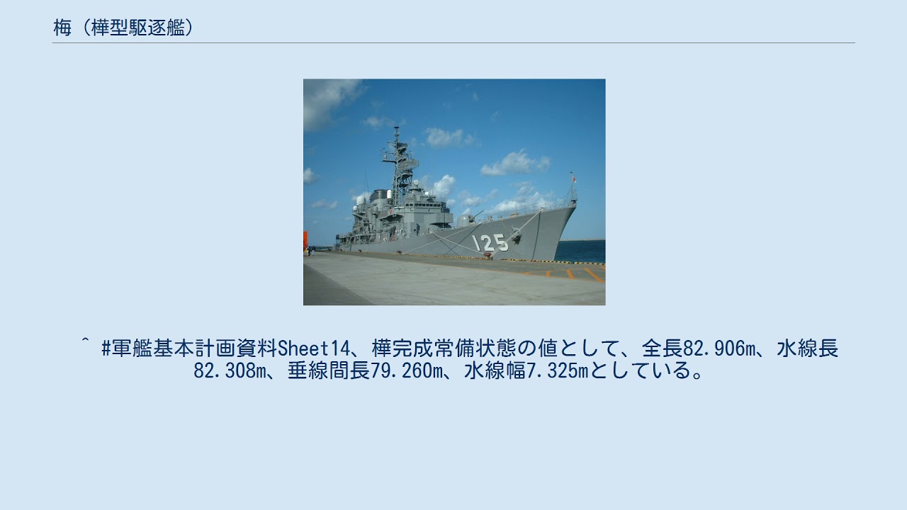 梅 (樺型駆逐艦) YouTube