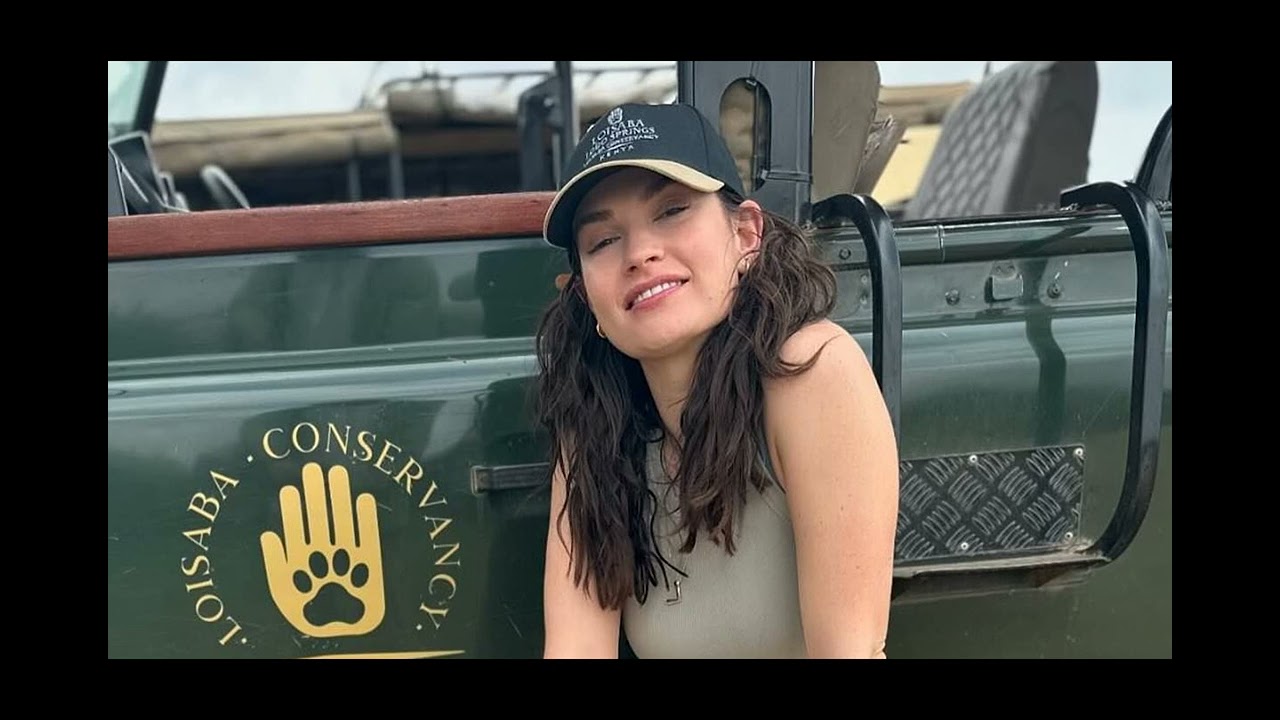 Lily James shares a glimpse into her trip to Kenya with her close pal Bart Edwards on a wildlife con