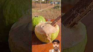 Guava Milkshake + Ice-cream#youtubeshorts #farmingtraditions #fruitcutting #nature#gavava#viralvideo