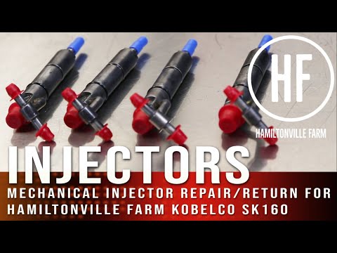 Curtis' @ the bench for Hank & Wiley @Hamiltonville Farm KOBELCO SK160 Backhoe Injectors…
