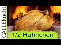 Knuspriges 1/2 Hähnchen im Backofen zubereiten. Omas Rezept für Broiler