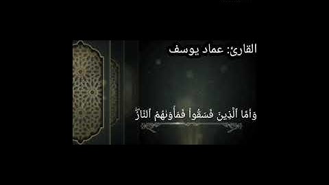 سورة السجدة للشيخ عماد يوسف من صلاة الفجر بمسجد النور باسطنها