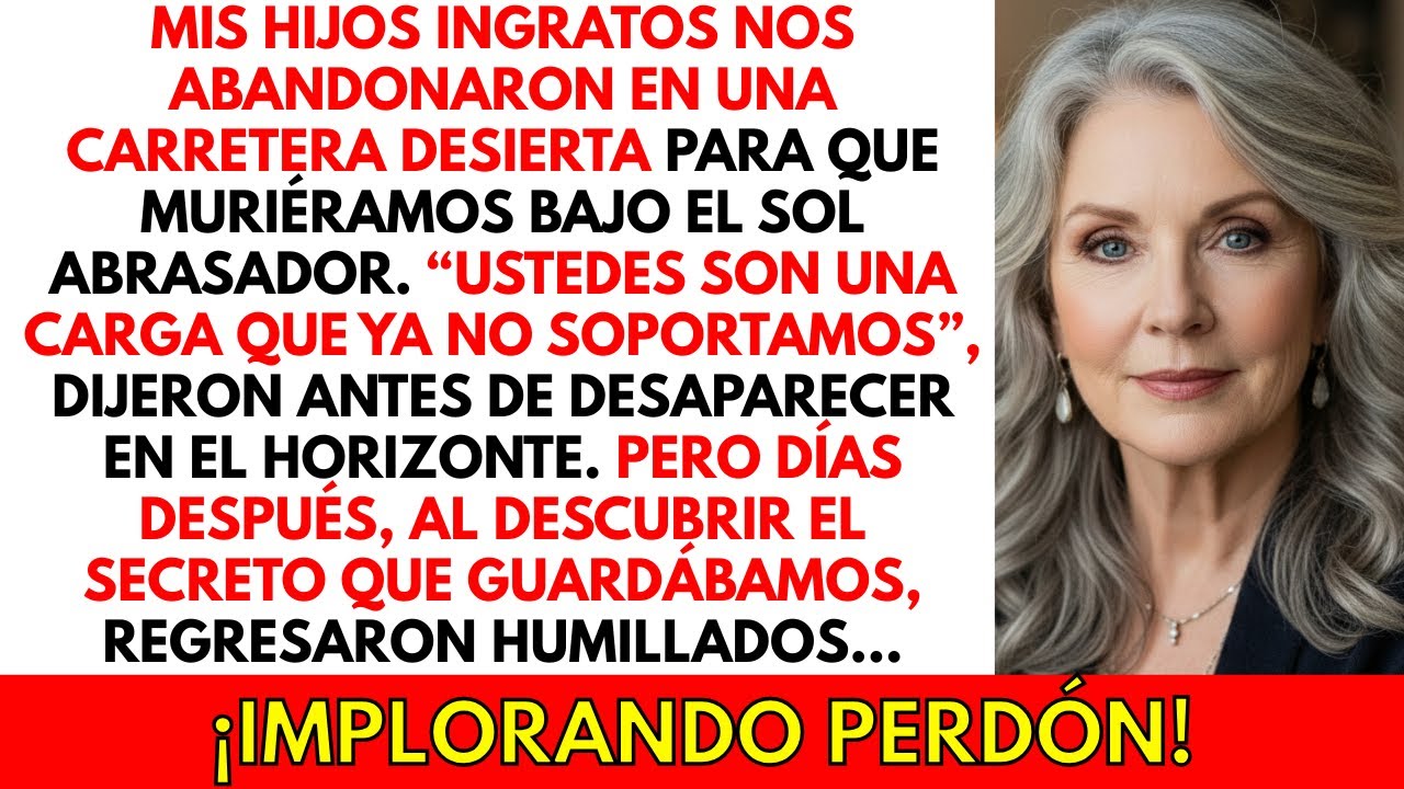 Mis hijos nos abandonaron en la carretera desierta, pero no imaginaban el secreto que yo guardaba...