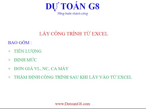 Video Lấy công trình từ Excel có cả Định mức và Đơn giá vật... - youtube
