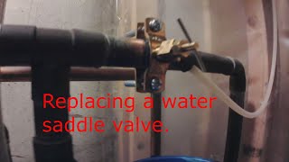 Replacing a saddle valve