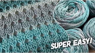 : !     ! SUPER EASY LACE KNITTING PATTERN 