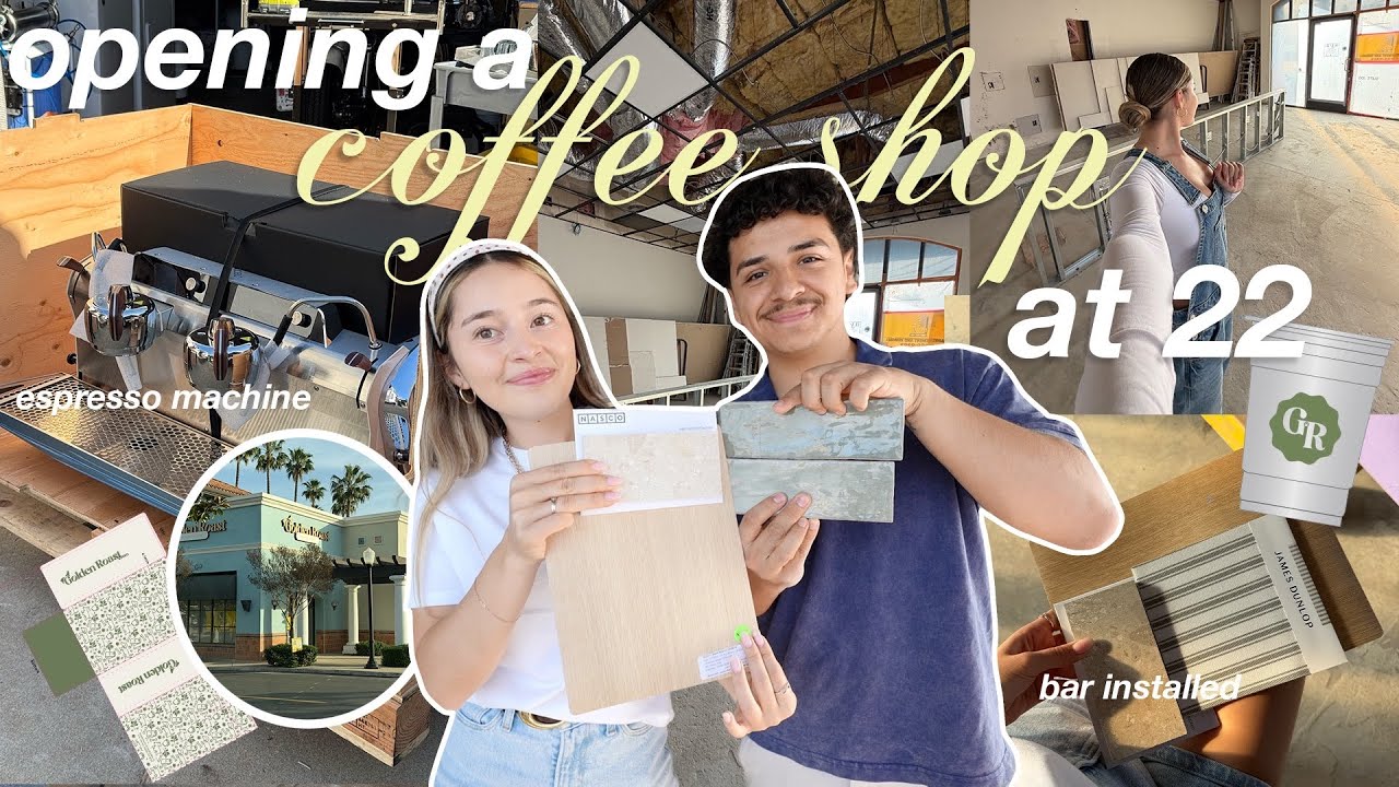 the *ultimate* 1 month cafe update🌟| espresso machine delivery, bar gets installed, interior design