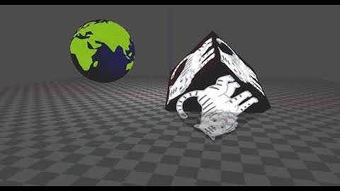 Some textured primitives viewing from a camera moving around / OpenGL