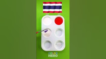 What color will this mixed flag make?? #colormixing #asmr #mixedcolors