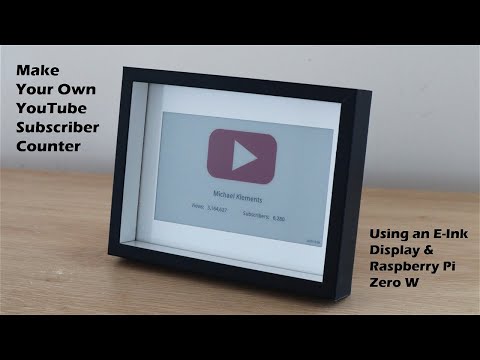 Video: Contatore abbonati YouTube utilizzando un display E-Paper e Raspberry Pi Zero W: 5 passaggi (con immagini) Video: Contatore abbonati YouTube utilizzando un display E-Paper e Raspberry Pi Zero W: 5 passaggi (con immagini)