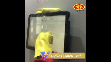 Different industrial Gloves touching test for PCAP Touch Screen Monitor