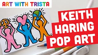 Pop Art Inspired by Keith Haring Art Tutorial - Art With Trista