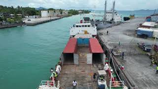 Drone (Aerial) video of the Port of Weno (Moen) found within Chuuk lagoon, Chuuk State