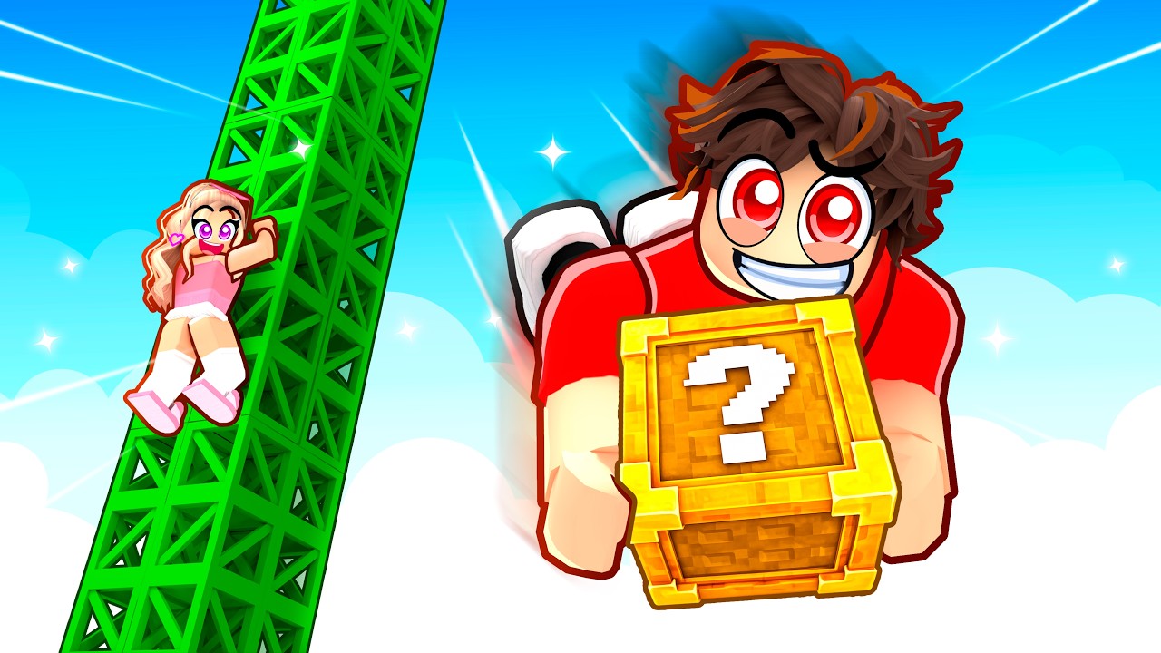 ROBLOX CLIMB AND DROP A LUCKY BLOCK...