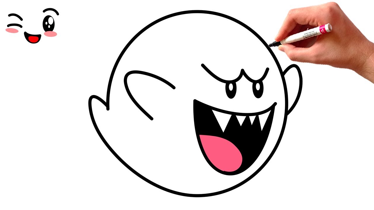 Drawing Boo How to DRAW BOO From SUPER MARIO BROS - YouTube