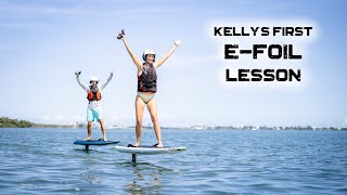 Kelly's first Efoil lesson