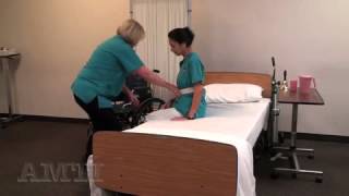 CNA Skill 19 Transfer from Wheelchair to Bed using a Gait Belt, AMTI Healthcare Training
