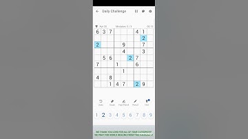 30 APRIL 2021 - SUDOKU DAILY CHALLENGE
