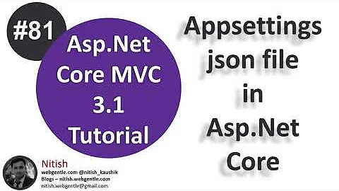 (#81) appsettings.json file in asp.net core | IConfiguratuin | Asp.Net Core tutorial