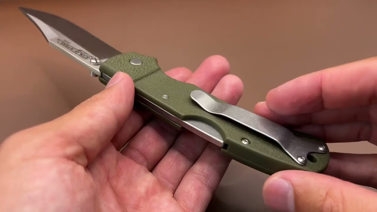Нож с нефиксированным лезвием Cold Steel DOUBLE SAFE HUNTER OD GREEN 23JC