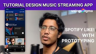 NGEDESIGN APLIKASI STREAMING MUSIK (SPOTIFY LIKE) pake #figma screenshot 1