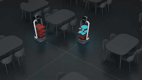 LuckiBot AI Interactive Delivery Robot, multiple robot cooperation