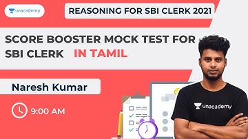 Score Booster Mock Test for SBI Clerk - Part 5 Reasoning Mock Test||SBI Clerk 2021|Naresh Kumar